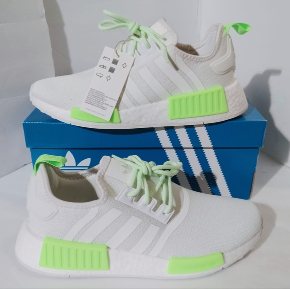 Adidas GS NMD R1Unisex, Size Youth 6Y ( Women 7.5) Color Crystal, White, Neon. - Picture 5 of 12